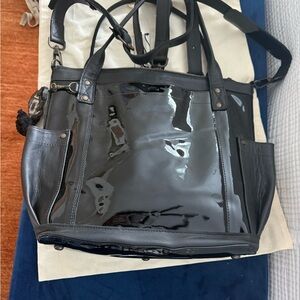 NENA & CO PATENT LEATHER BACKPACK